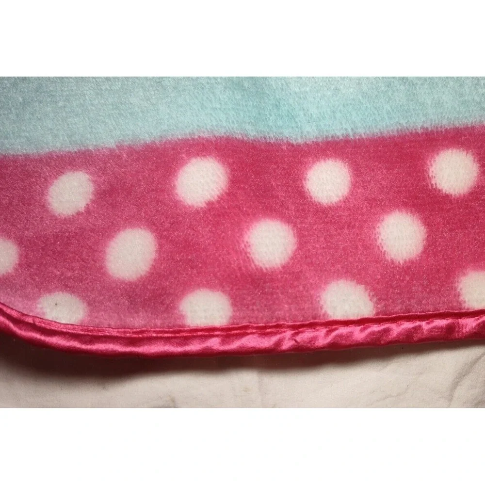 Luvable Friends Giraffe Hot Air Balloon Baby Girl Blanket Pink Soft Fleece Lovey